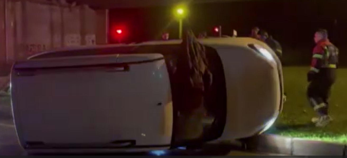ALKOLLÜ ADAY SÜRÜCÜ OTOMOBİLLE TAKLA ATTI: