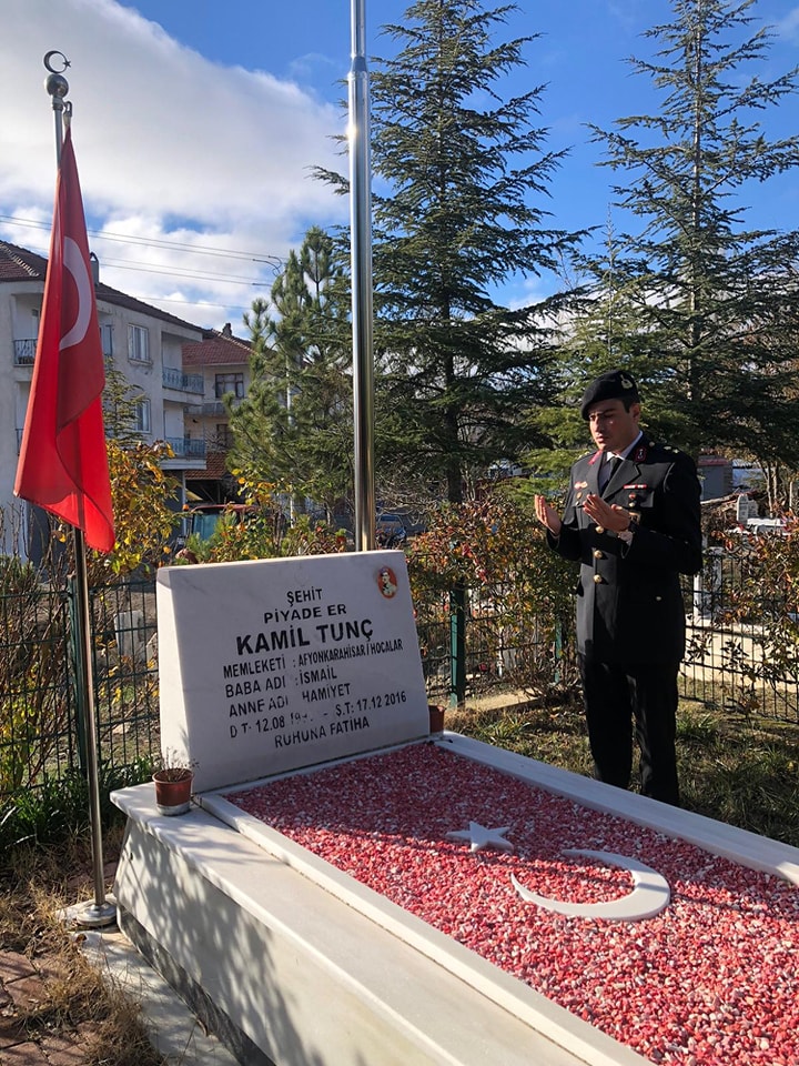 Kayseri Şehidi Unutulmadı. Ziyareti  Hocalar Kaymakamlığı Duyurdu