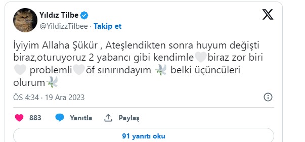Yıldız Tilbe'den sağlık durumuna ilişkin açıklama