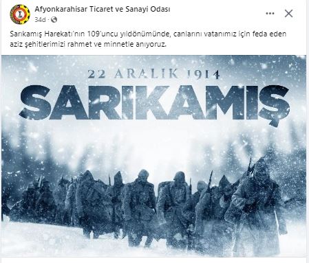 ATSO'dan Anlamlı Paylaşım Sarıkamış Şehitleri Yad Edildi
