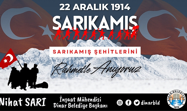 Başkan Sarı  Sarıkamış Harekatı'nın 109. Yıl Dönümünü andı
