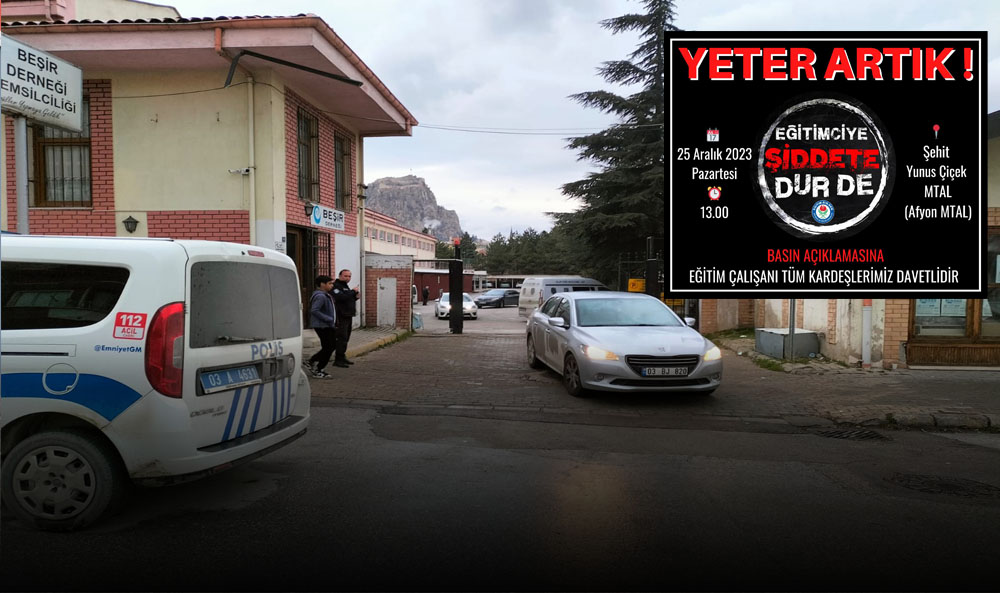 Afyon'da Öğretmenler Sahaya İniyor. Eğitimciye Şiddete Dur Diyecekler