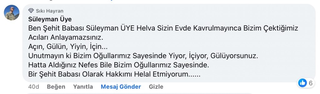 ŞEHİT BABASINDAN FESTİVAL AÇAN PROTOKOLE TEPKİ