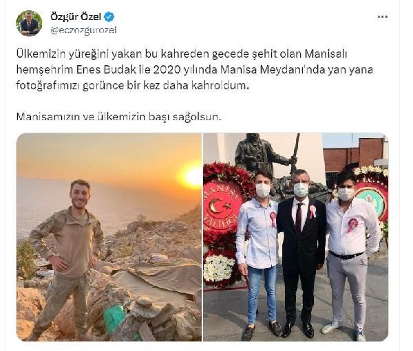CHP lideri Özel şehitlere paylaştığı fotoğraf ile veda etti