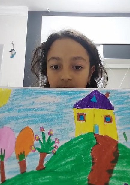 Filistin'deki Arkadaşları İçin İstediği Dünyayı Resmetti