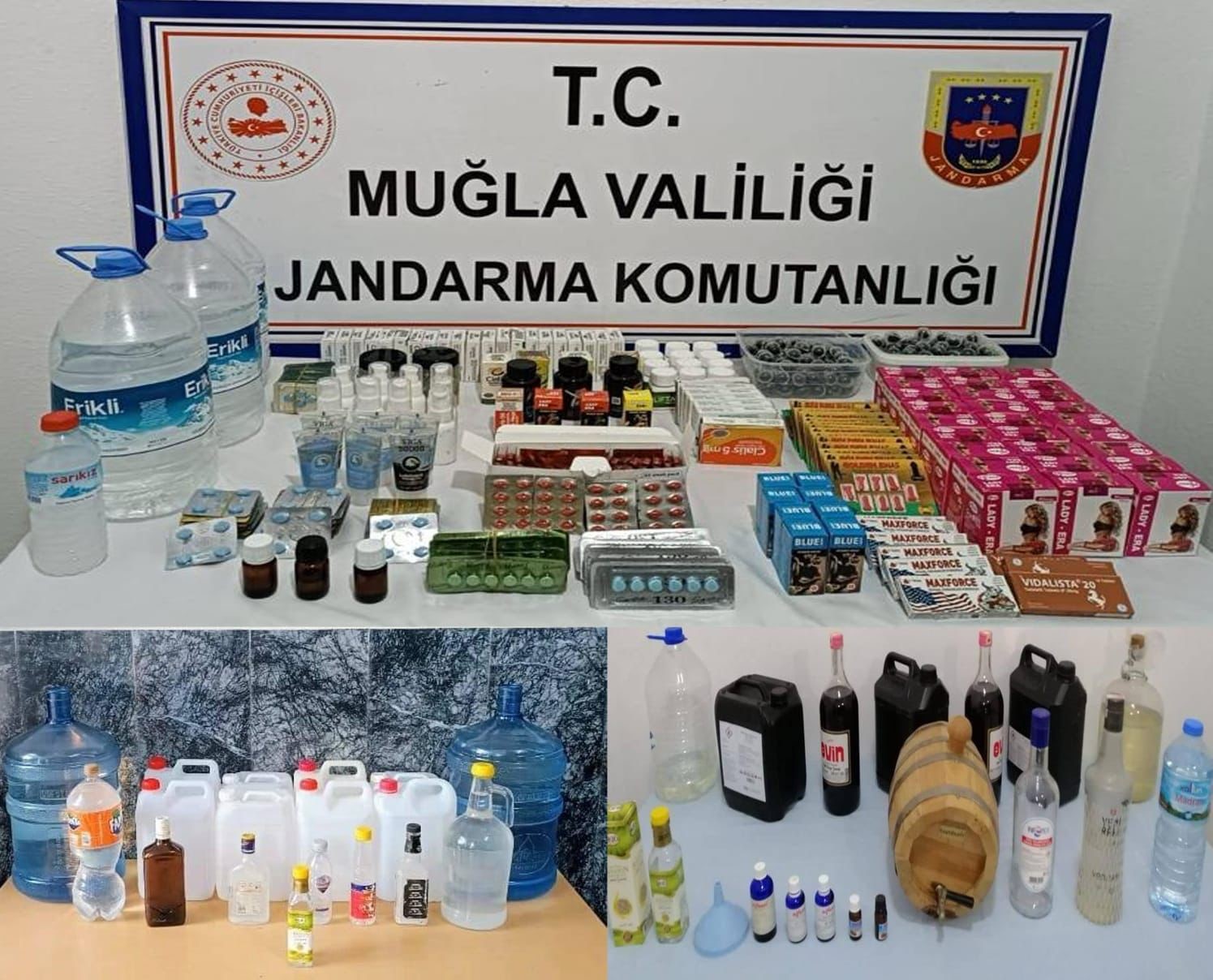 JANDARMA EKİPLERİ SAHTE ALKOLE DUR DEDİ