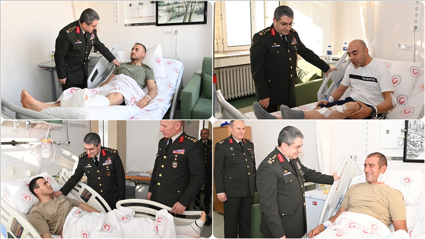 Kara Kuvvetleri Komutanı Orgeneral Bayraktaroğlu Tedavi Gören Askerleri Ziyaret Etti