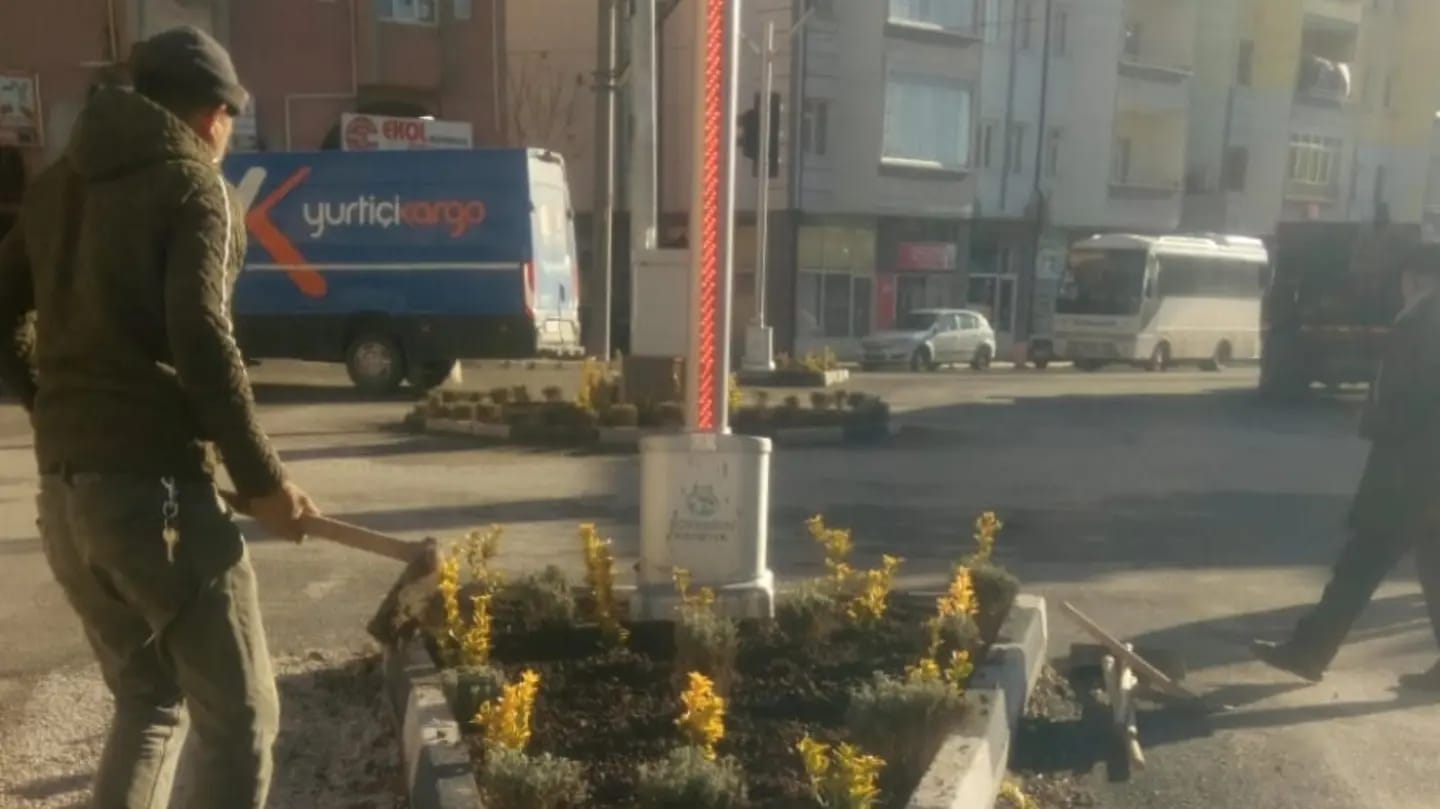 BOLVADİN BELEDİYESİ, ŞEHRİN ESTETİK DEĞERİNE KATKI SAĞLIYOR