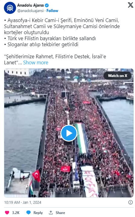 YÜZBİNLERCE İNSAN KÖPRÜDE BULUŞTU