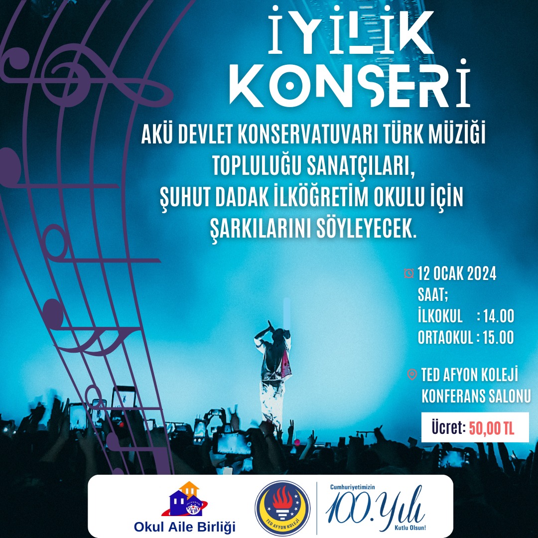 TED AFYON KOLEJİNDEN  MÜZİK DOLU BİR İYİLİK KONSERİ!