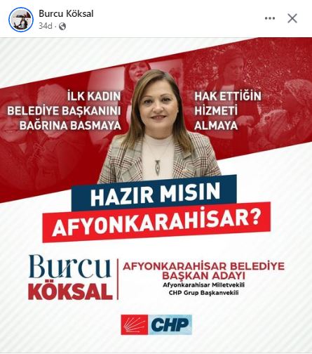 CHP'li Koksal'dan Belediye Başkan Adaylığına İlişkin İlk Paylaşım Geldi