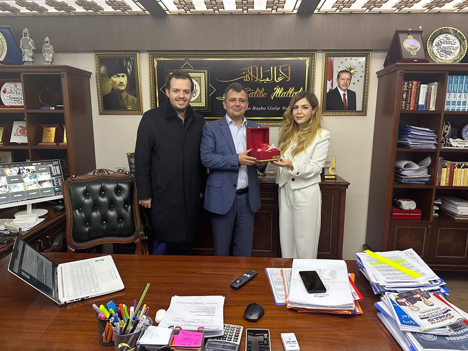 Başkan Koyuncu Misafirini Makamda Ağırladı