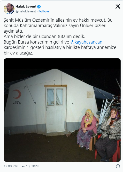 Haluk Levent Ve Hasan Can Kaya’dan Adeta ‘Aileyiz’ Mesajı Şehit Ailesi İçin Harekete Geçtiler!