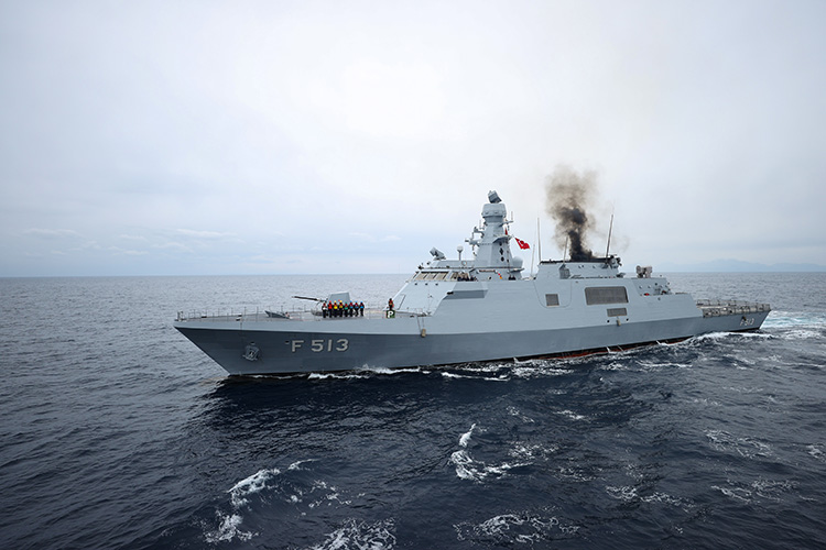 Tcg Salihreis Fırkateyni'nde  Denizkurdu Tatbikatı Basın Safhası Gerçekleştirildi