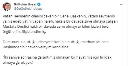 Afyonlu Genel Başkan Uysal'dan Destici'ye Sert Sözler