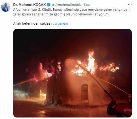 Afyonlu Esnafa AK Partili Koçak'tan Geçmiş Olsun