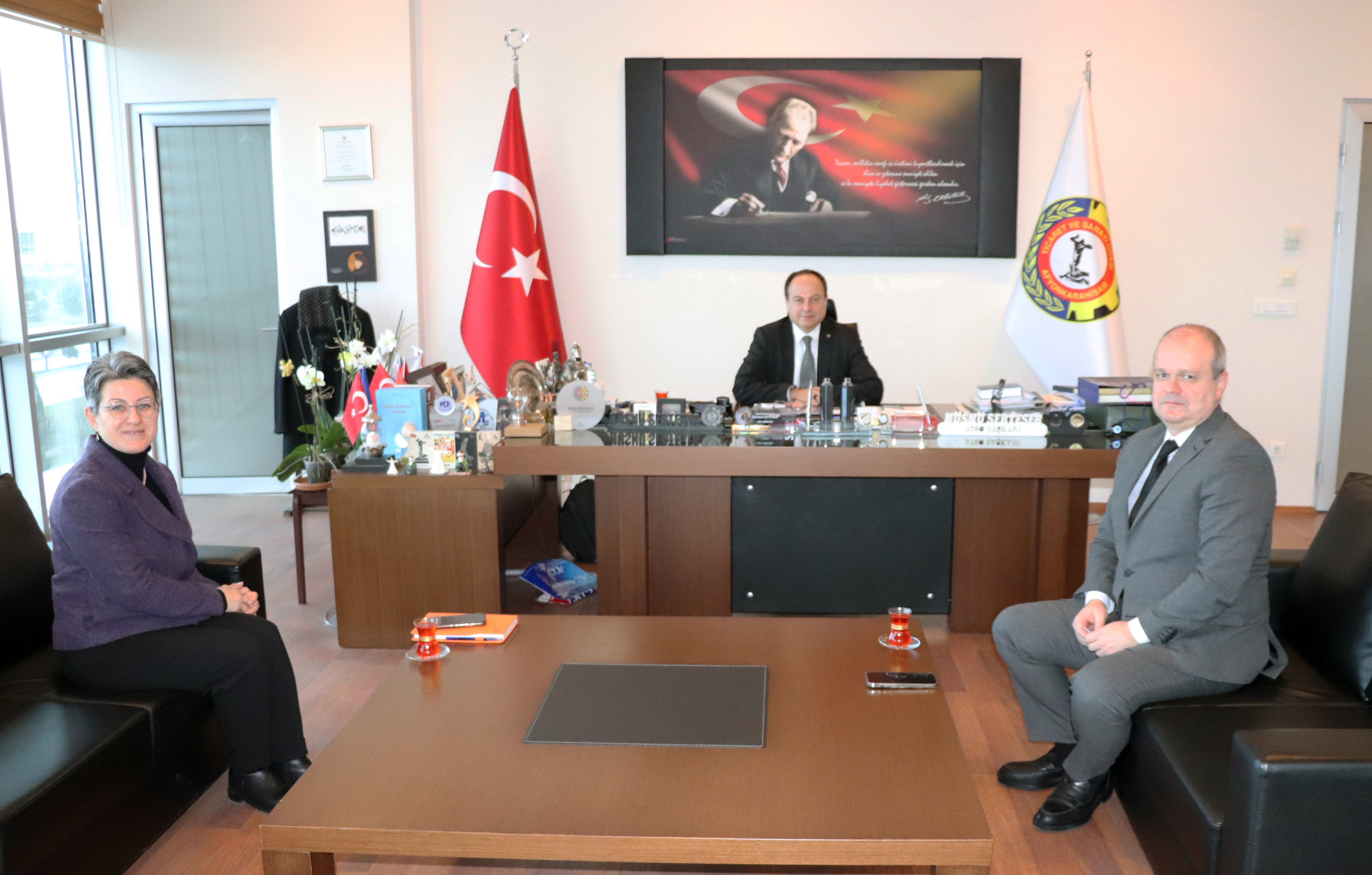 ANADOLU  ÜNİVERSİTE ÖĞRENCİLERİ, ATSO’YU ZİYARET ETTİ