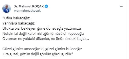 AK Partili Koçak '' Ufka Bakacağız Yarınlara Bakacağız''