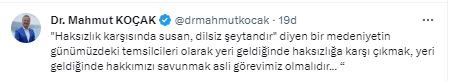 AK Partili Koçak'tan Manidar Paylaşımların Ardı Arkası Kesilmiyor
