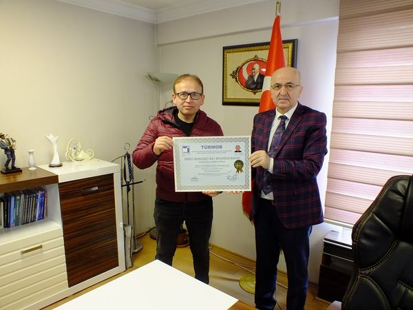 Yeni Mali Müşavire Ruhsatını Başkan Sayar Takdim Etti