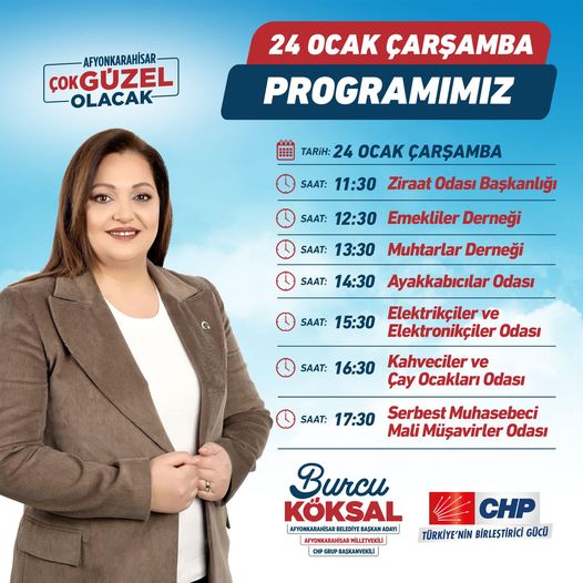 CHP'li Köksal'ın Günlük Programı Yayınladı