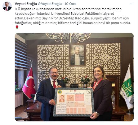 Eski Bakan Eroğlu'na Sürpriz Hediye