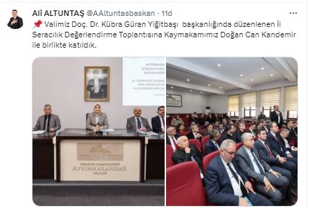 Başkan Altuntaş Valilikteki Toplantıya Katıldı