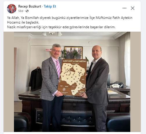 Başkan Bozkurt Müftü Aytekin'i Ziyaret Etti