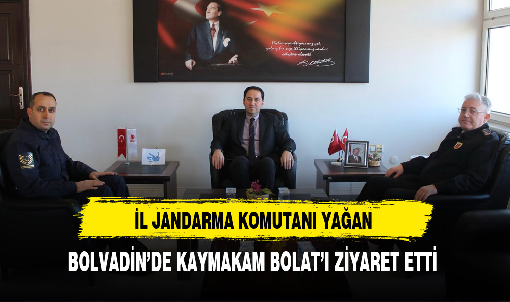 İl Jandarma Komutanı Yağan'dan Bolvadin Kaymakamı Bolat'a Ziyaret