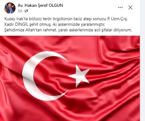 İYİ Partili Olgun Şehit Haberi Sonrası Paylaşımda Bulundu