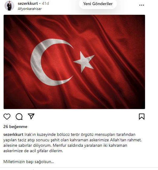 MHP'li Küçükkurt Taziye Mesajı Yayınladı