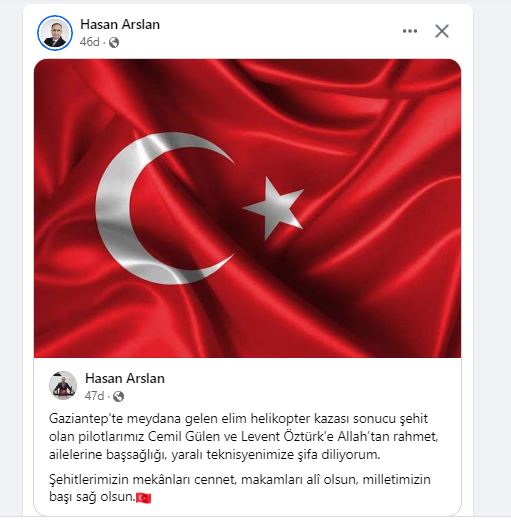 AK Partili Arslan'da Taziye Yayınladı