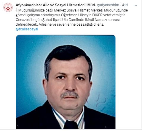 Sosyal Hizmetlerin Acı Günü Öğretmen Diker Yaşamını Yitirdi
