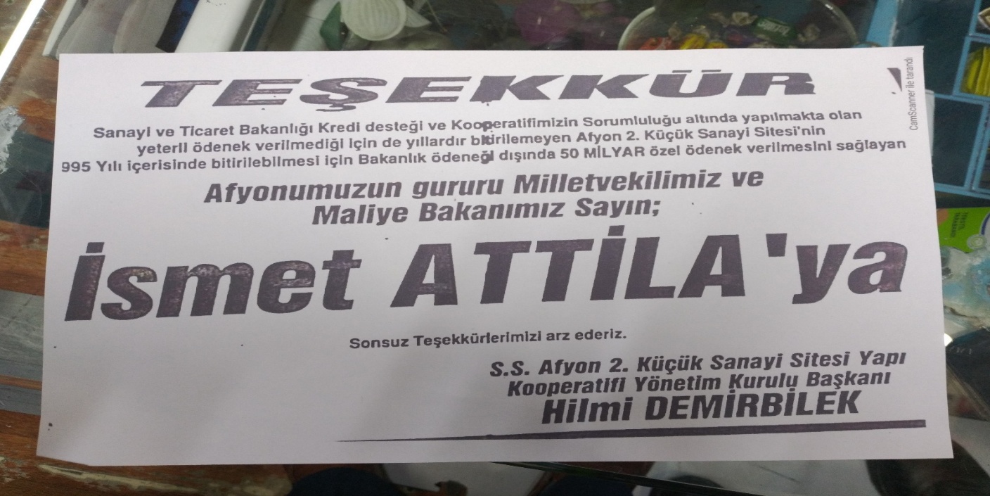 İSMET ATTİLA -10- 2. KÜÇÜK  SANAYİ SİTESİ