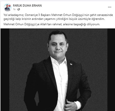 Başkan Erhan Başsağlığı Diledi CHP'nin Acı Günü