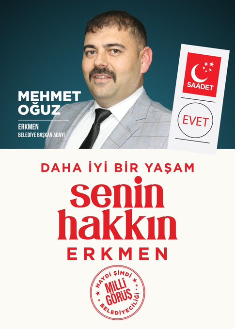 Saadet Partisi  Erkmen Belediye Başkan Adayı Açıklandı