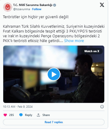 Milli Savunma Bakanlığı'ndan Açıklama: