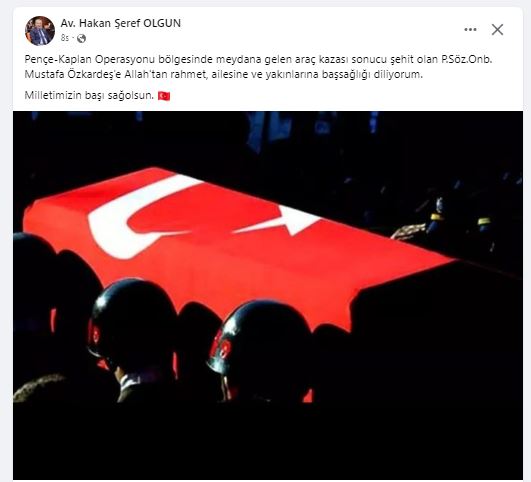 İYİ Partili Olgun'dan Şehit Haberi Sonrası Taziye