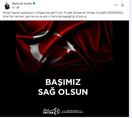 MHP'li Taytak'tan Taziye
