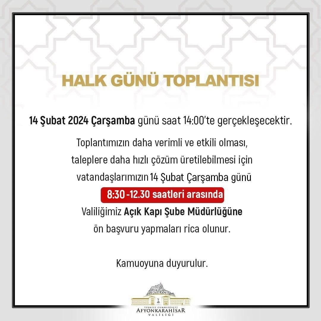 Devlet Ana 'Halk' Toplantısında Vatandaşla Bir Araya Gelecek