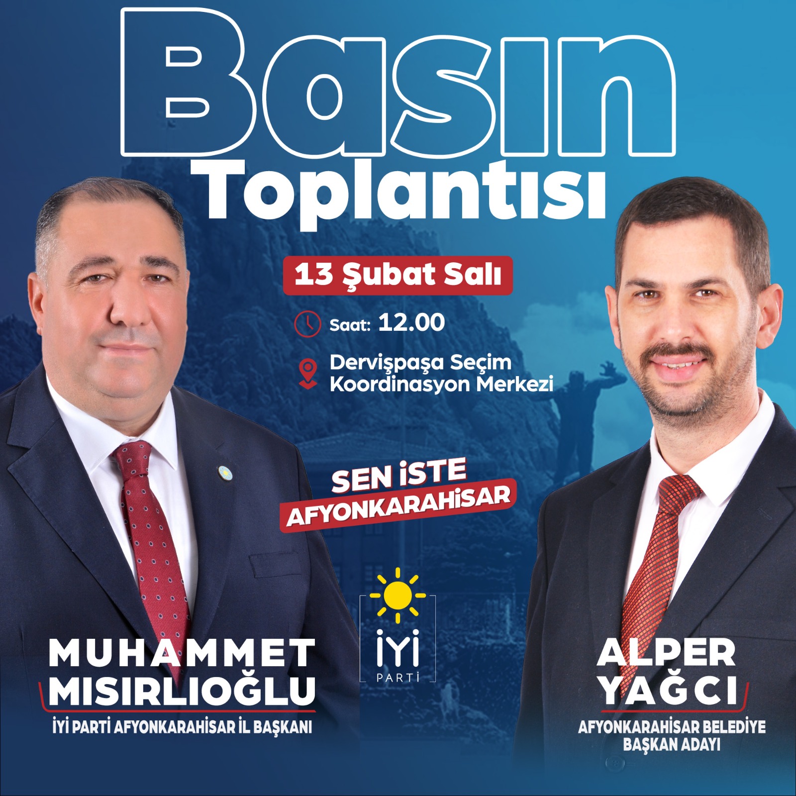 İYİ PARTİ ADAYI  YAĞCI'NIN BASIN BULUŞMASI ERTELENDİ
