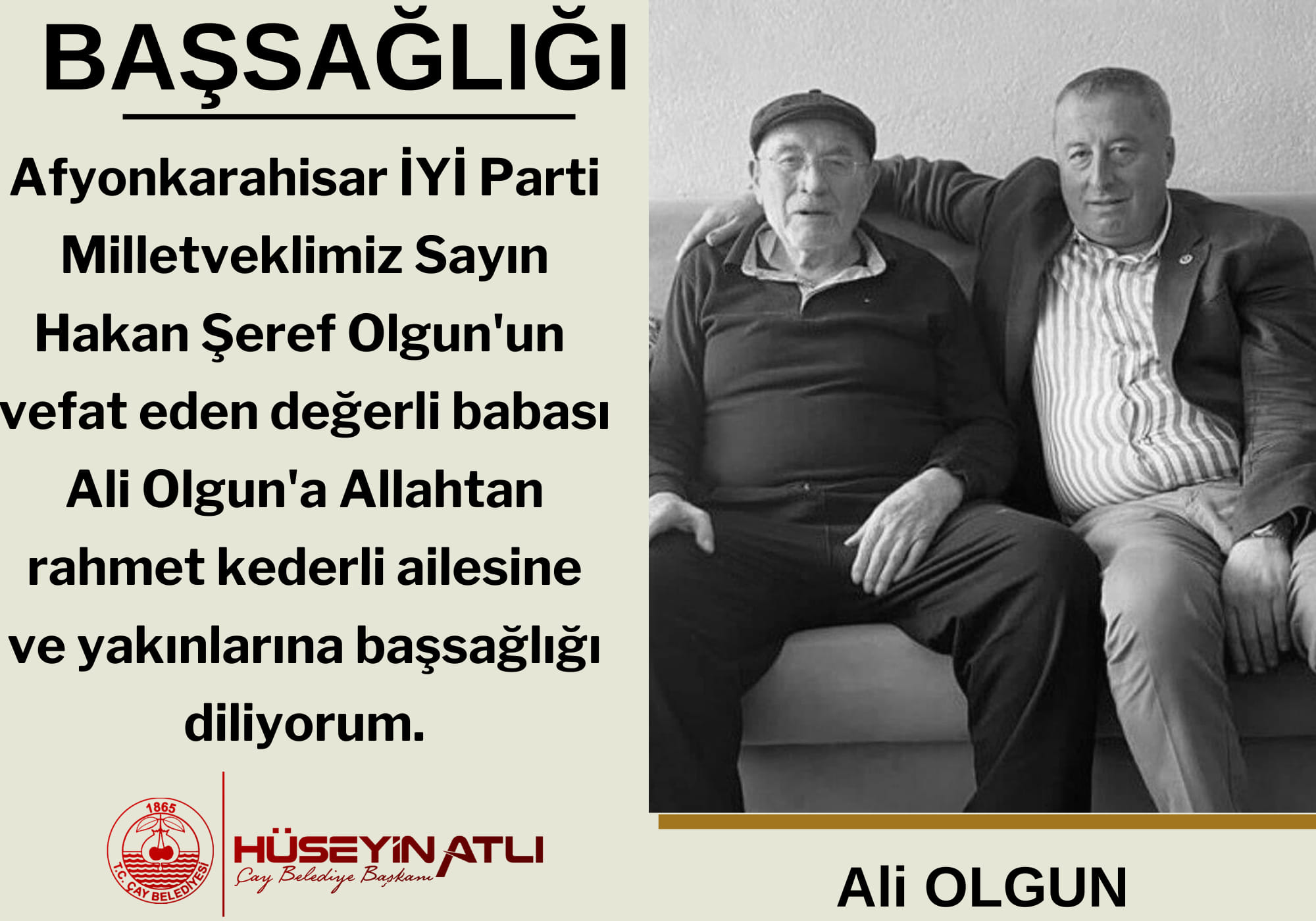 BAŞKAN ATLI TAZİYE MESAJI YAYINLADI