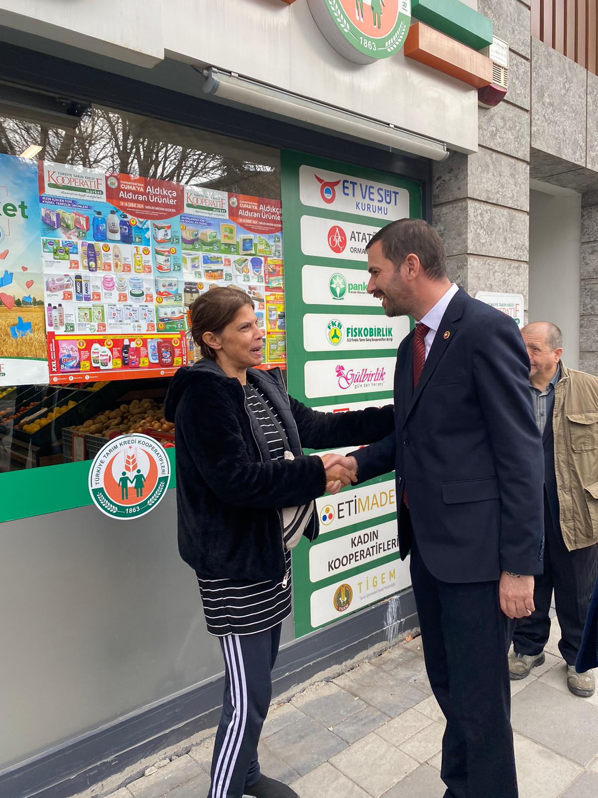 İYİ Partili Yağcı Esnafla Buluştu