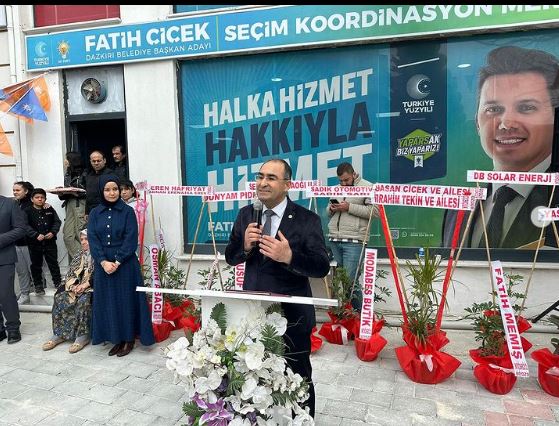 AK Parti Belediye Başkan Adayı Fatih Çiçek Seçim Bürosunu Açtı