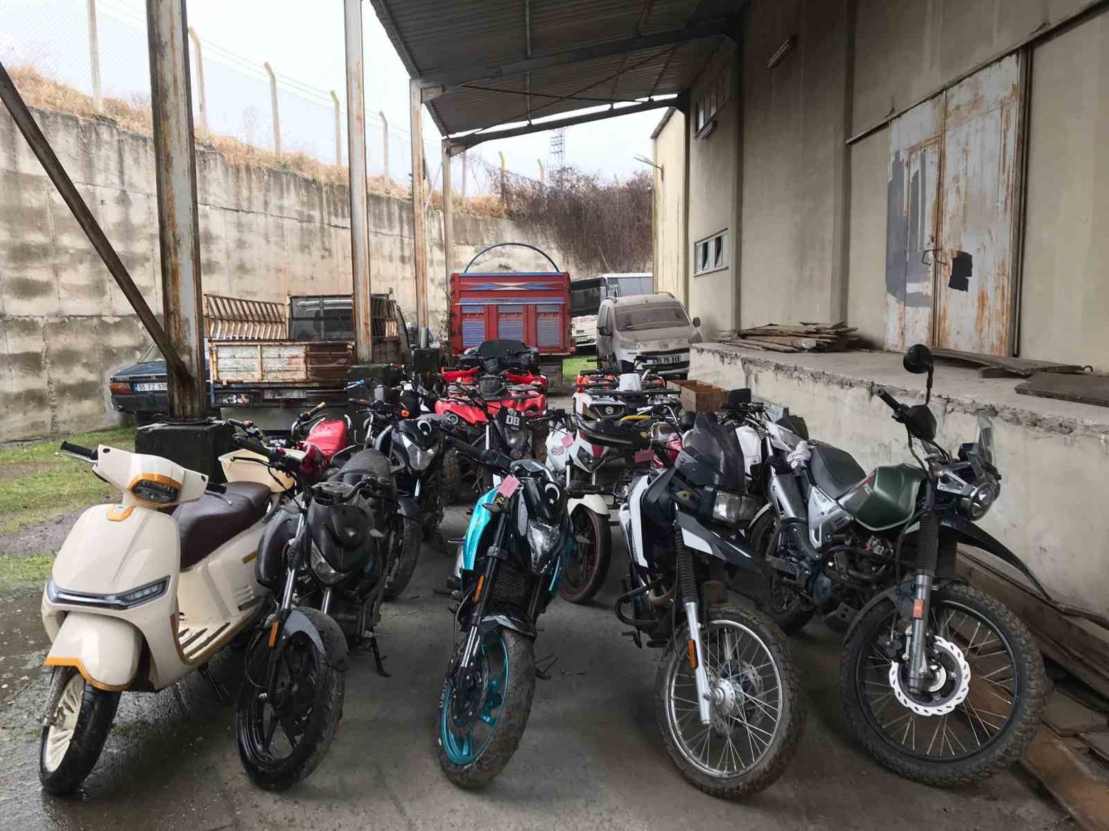13 MOTOSİKLET VE 4 ATV ÇALAN 2 KİŞİ GÖZALTINDA
