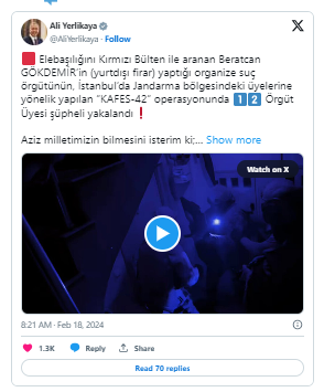 Jandarmadan "Kafes-42" Operasyonu