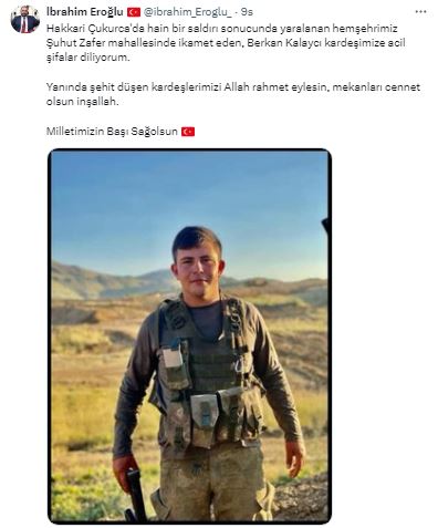 AK Partili Eroğlu Şuhutlu Yaralı Askere Geçmiş Olsun Dileklerini İletti