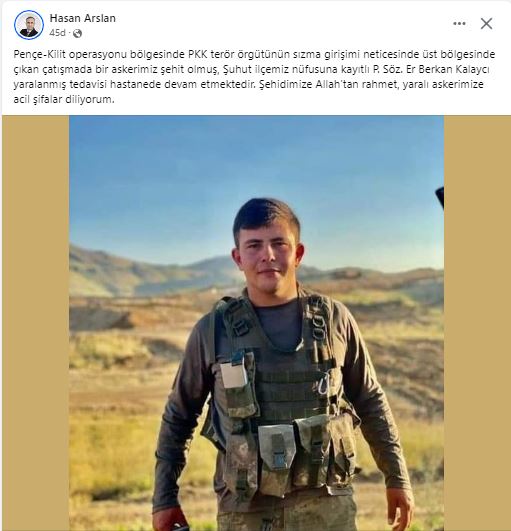 AK Partili Arslan ''Yaralı Askerimize Geçmiş Olsun''