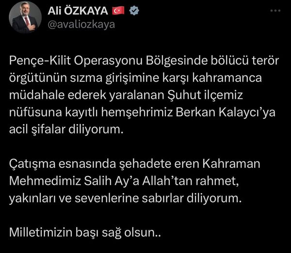 ÖZKAYA,  KAHRAMAN ASKERLERİMİZİ UNUTMADI