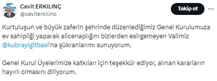 Genel Müdür Erkılınç Vali Yiğitbaşı'ya Teşekkür Etti